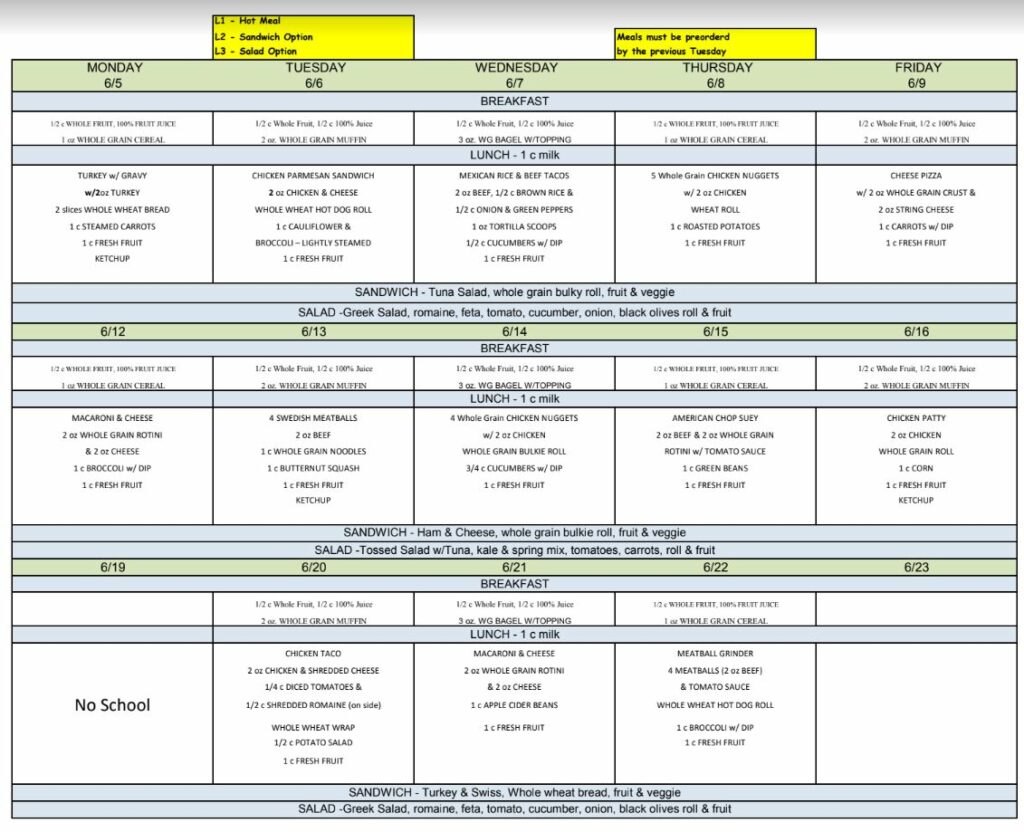 Lunch Menu and Kares Club – Kingston Hill Academy